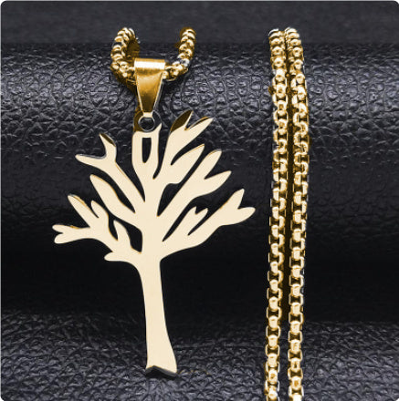 Personalized High-grade Stainless Steel Lucky Tree Necklace