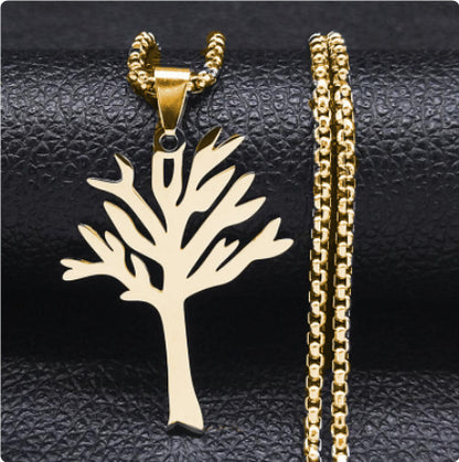 Personalized High-grade Stainless Steel Lucky Tree Necklace