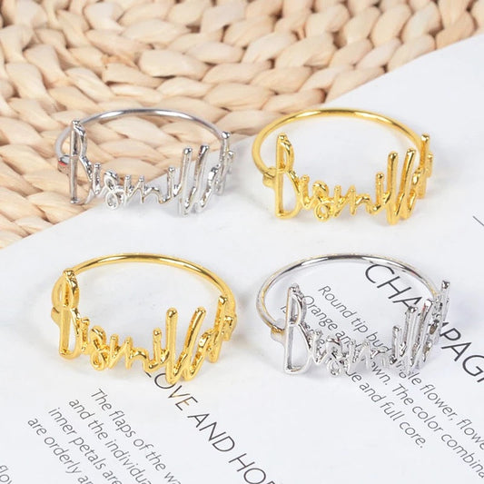 New Metal Letters Napkin Ring Table Decoration