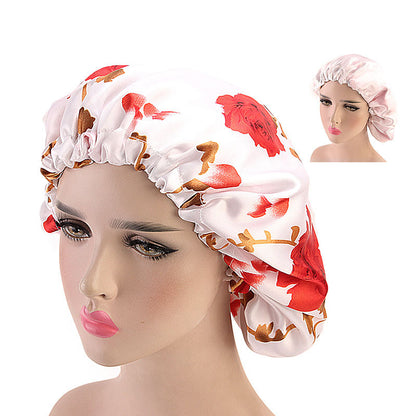 Extra Large Double Satin Lace Night Hat