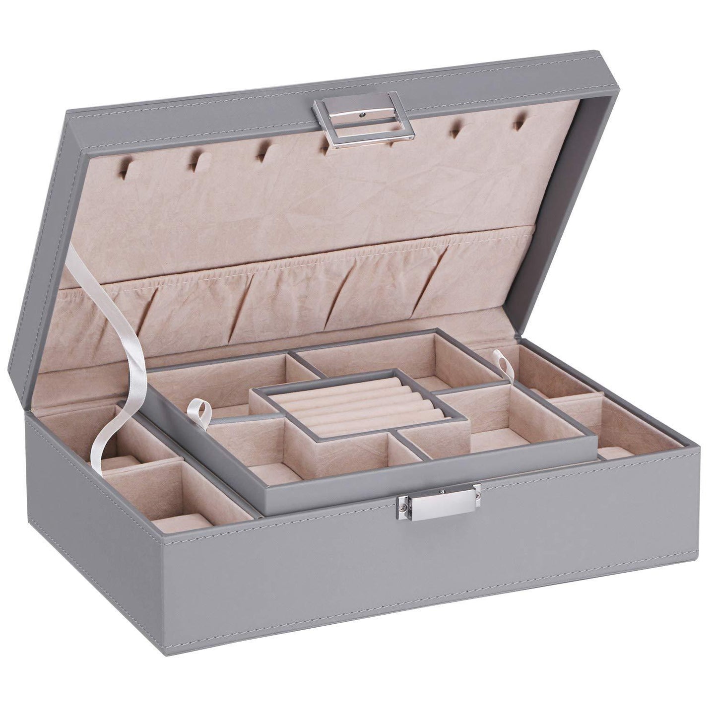Storage Box With 4 Compartments Detachable Combination Tray Jewelry Storage Gift Box