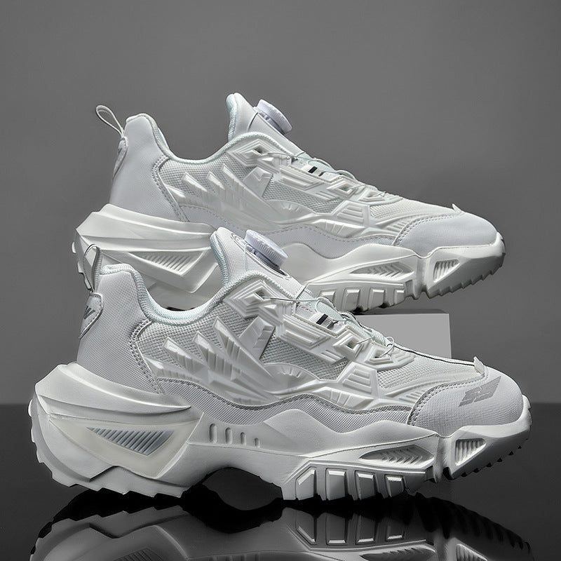 Dad Shoes Casual Mesh Thick Bottom Rotating Button Plus Size Sneakers