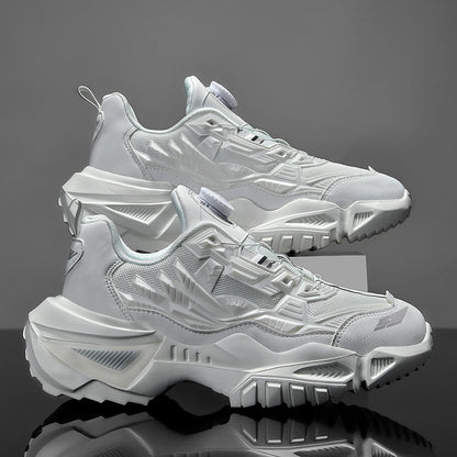 Dad Shoes Casual Mesh Thick Bottom Rotating Button Plus Size Sneakers