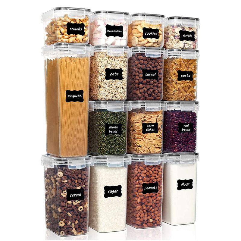 Airtight Cereal Storage Container – Large BPA-Free Plastic Pantry Crisper with Pour Spout