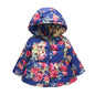 Girls' Hooded Fashion Printed Cotton-padded Jacket