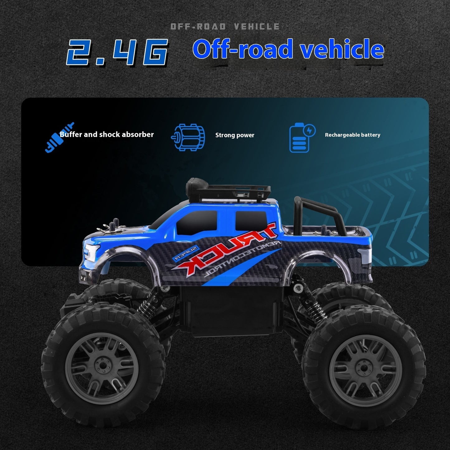 Bigfoot Remote Control Car 24G Rock Crawler Bull Wheel Off-road Vehicle Drop-resistant Stunt