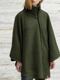 Women's Plus Size Mid-length Zipper Long-sleeved Jacket