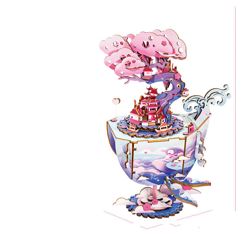 Antique Assembled Music Box Handmade Gift