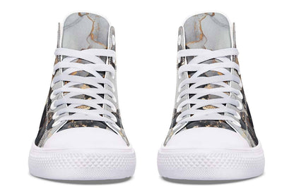 Printed Couple High Top Canvas Shoes