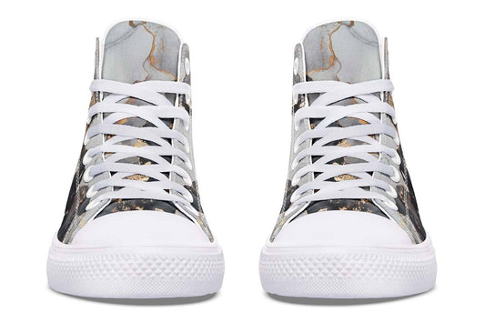 Printed Couple High Top Canvas Shoes