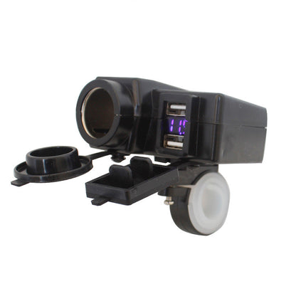 Motorcycle Scooter Car Refitting Accessories Cigarette Lighting Dual USB Refitting Car Charger With Wire 42A