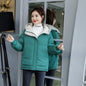 Plus size women's cotton short warm jacket