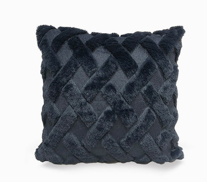 Plush Solid Color Sofa Pillowcase Living Room Cushion