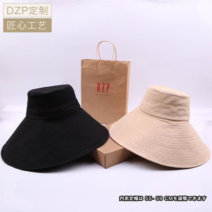 Japanese solid color big brim fisherman''s Hat