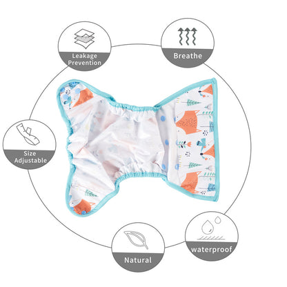 Printed Waterproof And Breathable Baby Cloth Pocket Cover