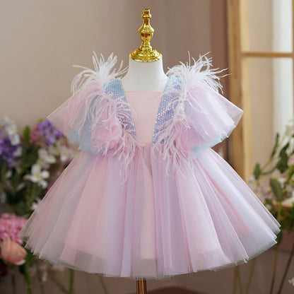 Girls Fashion Temperament Umbrella Princess Dress
