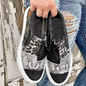 Large Size Women's Shoes Snake Skin Stitching Printed Flat Canvas Shoes Women - FLIPSTYLEZLLC