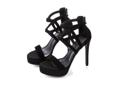 New size suede women's shoes with back zip