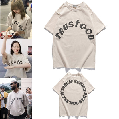 Kanye Kanye Music Festival Printed Love Half-Shirt