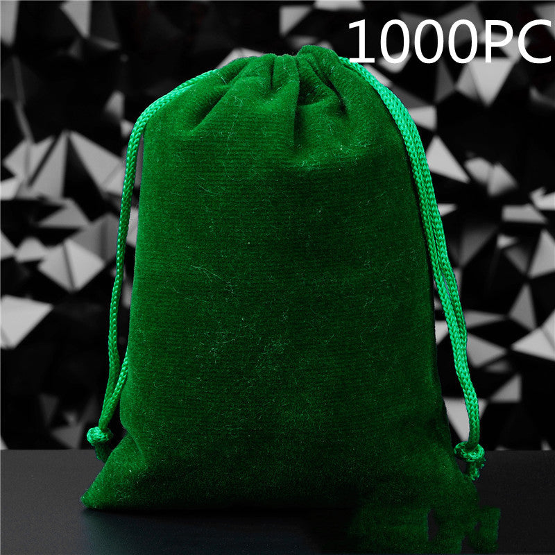 Flannel Drawstring Jewelry Solid Drawstring Pocket