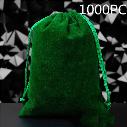 Flannel Drawstring Jewelry Solid Drawstring Pocket