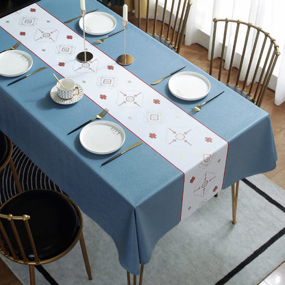 Printed Check Thickened Round Table Wash Free