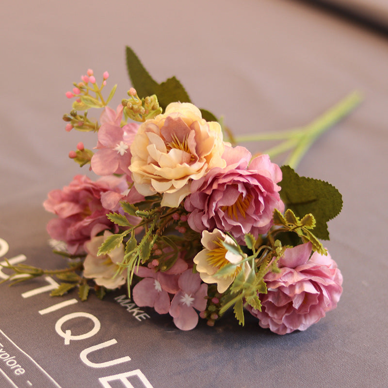 Family Dining Table Wedding Supplies Plastic Peony Bouquet Props