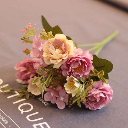 Family Dining Table Wedding Supplies Plastic Peony Bouquet Props