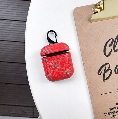 Compatible with  Jacket anti-lost hook wireless Bluetooth headset 2 generation leather case lattice hard shell tide