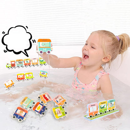 Fashion Personality Letter Train Baby Bath Toy