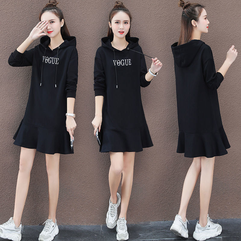 Long Sleeve Loose Plus Size Fashion Dress