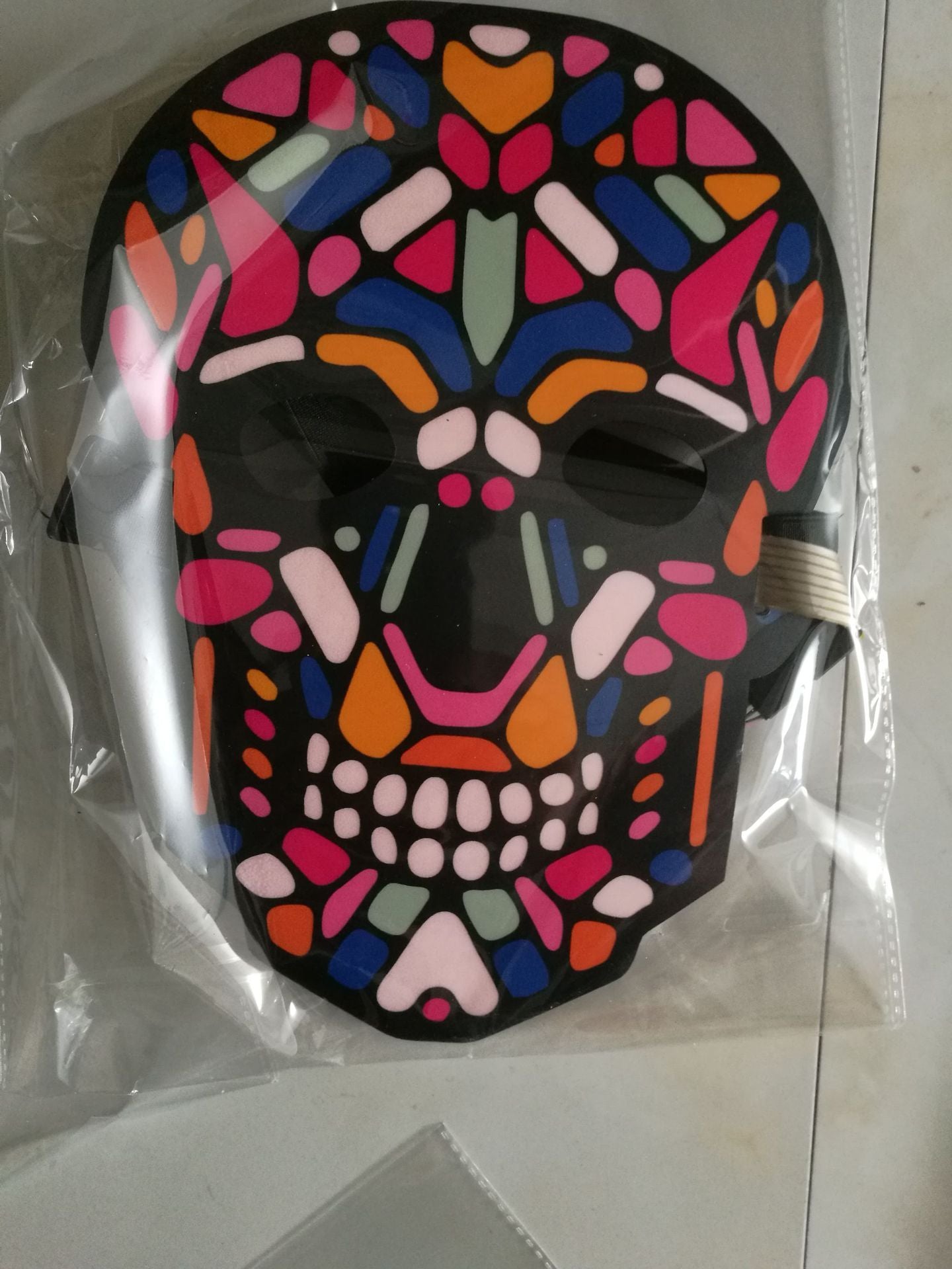 Halloween Glowing Face Cover Led Light Dance For Halloween Festival Party Headwear Music Head Props Bar Face Accessories