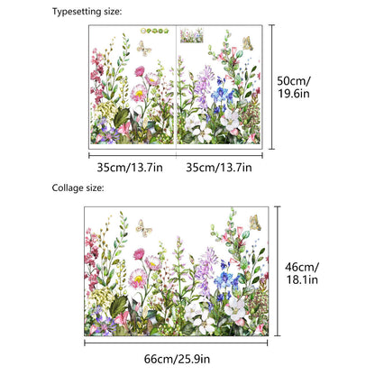 Plant Flower Creative Loop Multiple Collage Wall Stickers