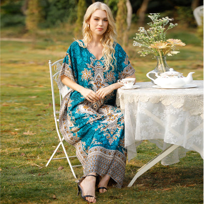 Women's Middle East Plus Size Loose Robe Seaside Resort Dress