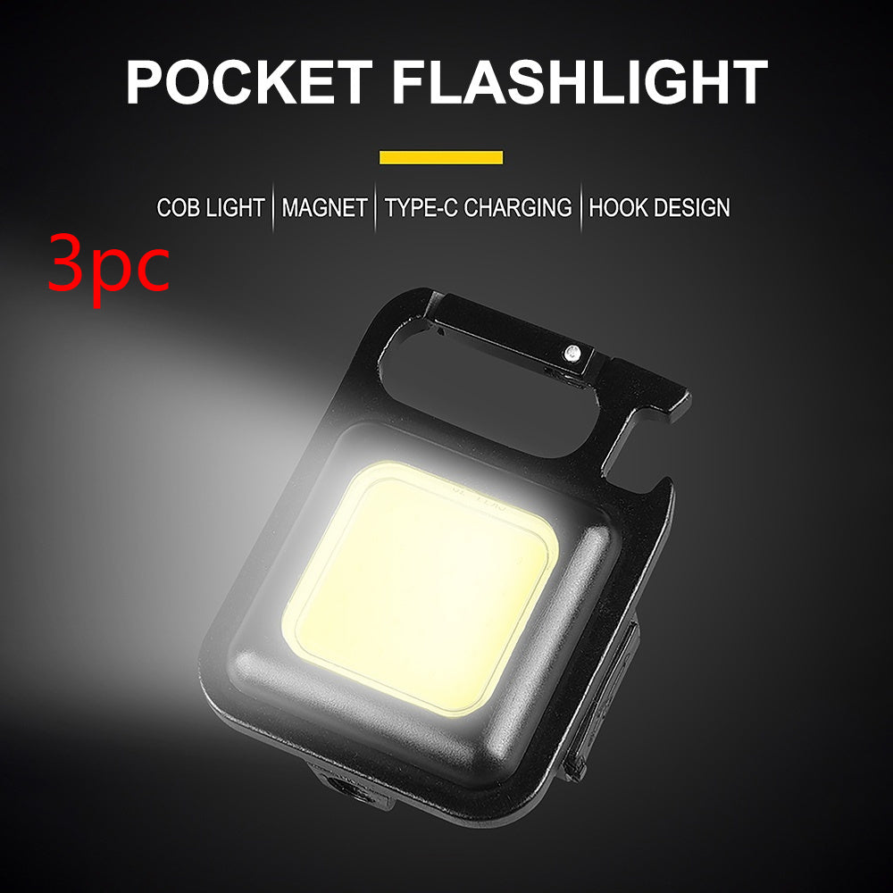 Rechargeable Emergency Light Keychain Portable Work