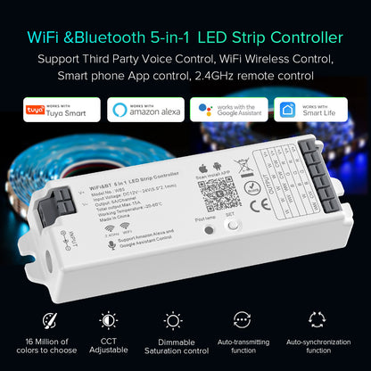 Wi-Fi Graffiti Controller 5-in-1 Tuya Controller APP For Mobile Phone Control