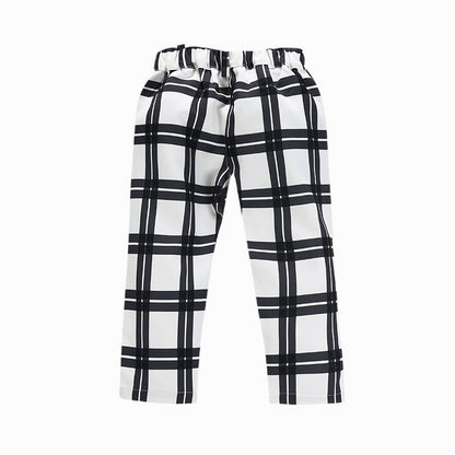 Girls' suit striped plaid suit three-piece suit