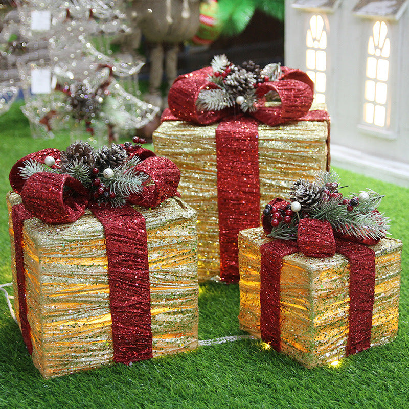 Three-piece luminous iron gift box