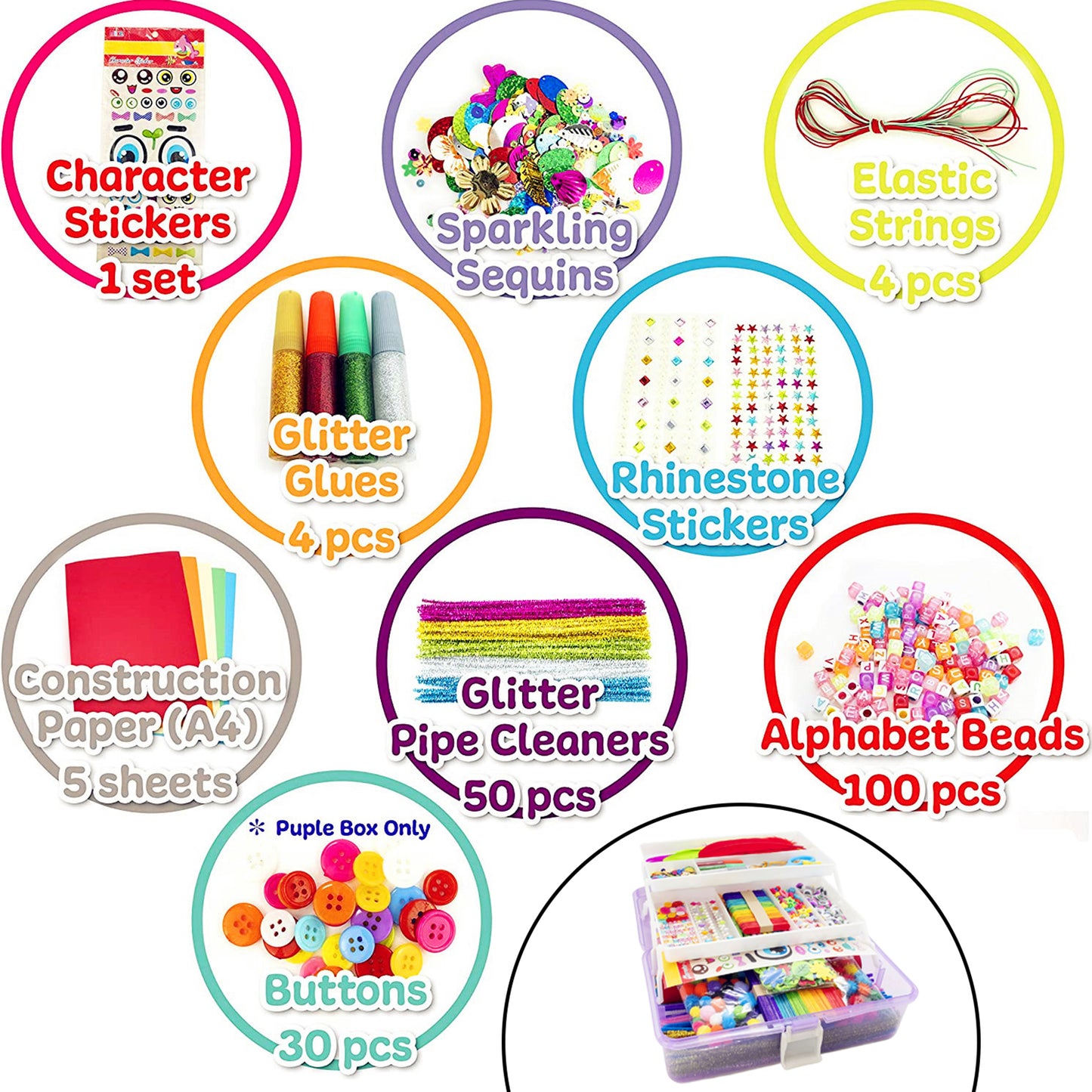 Multi-piece Children's Portable Treasure Box Gift Box DIY  Toys