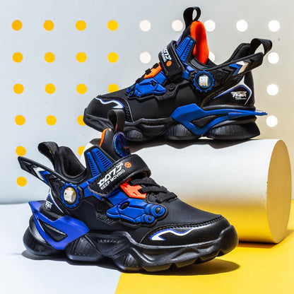 Mesh Cartoon Leather Trendy Boys' Shoes