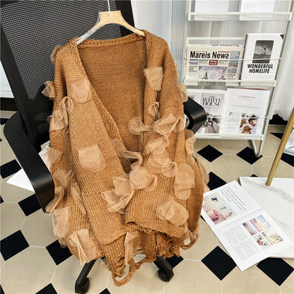 Plus Size Women's Flared Sleeve Loose Jacket