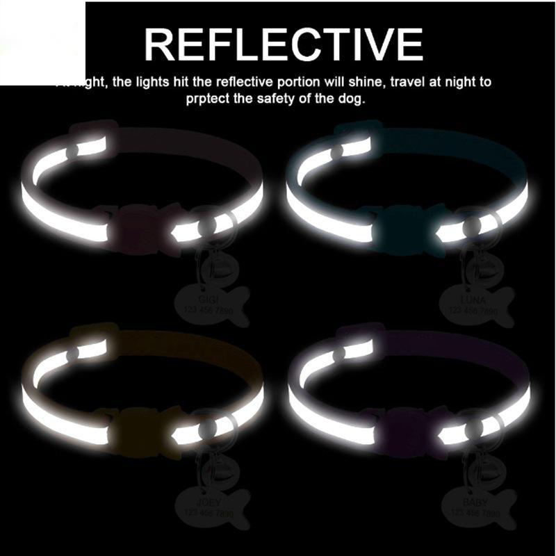 Collar Reflective Bell Adjustable Safety Buckle