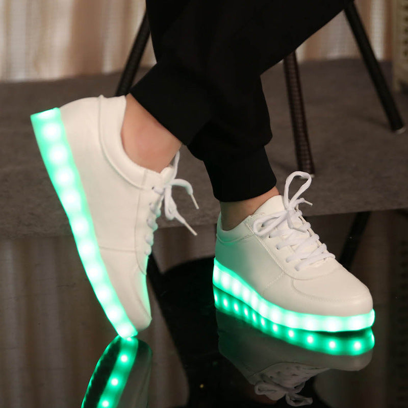 Colorful Luminous Lovers Shoes Luminous Shoes Casual Shoes Usb Charging Board Shoes