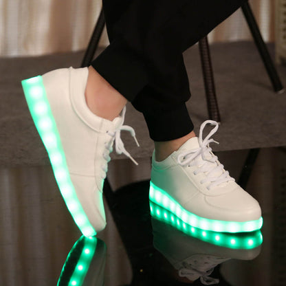 Colorful Luminous Lovers Shoes Luminous Shoes Casual Shoes Usb Charging Board Shoes