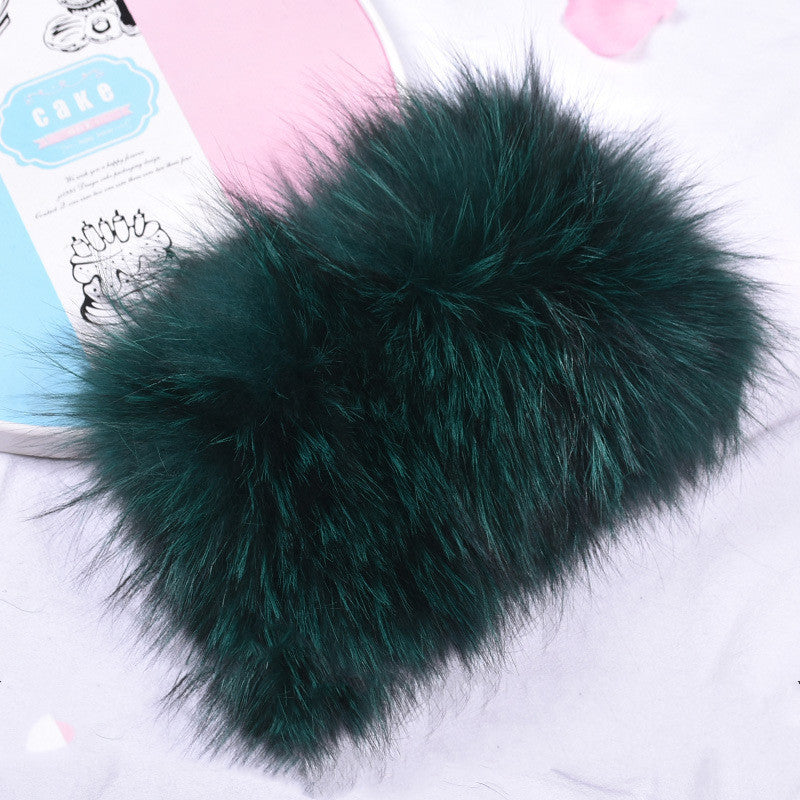 Fall Winter Stretch Wool Scarf With Headgear