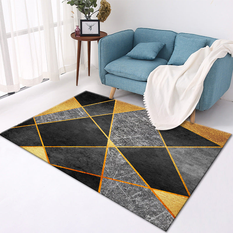 Crystal Velvet Printed Carpet Living Room