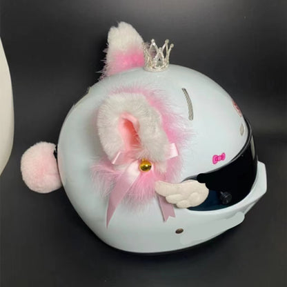 Scooter With Lights Motorcycle Shiny Veil Helmet Accessories Motorcycle Wedding Headdress