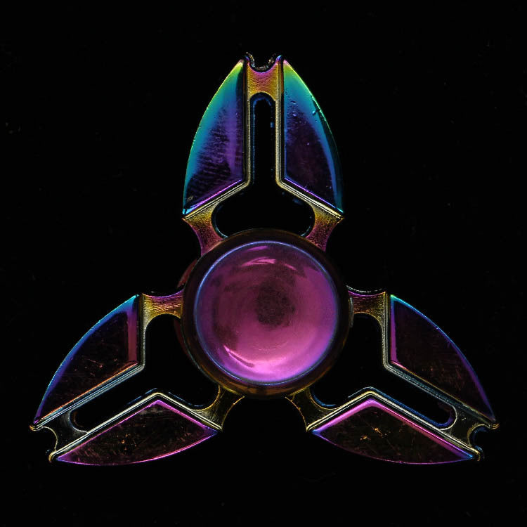 Electroplating colorful fingertip spinning top