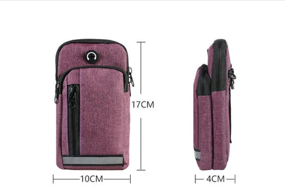 New Mobile Phone Waist Bag Men's Multi-functional Belt 65-inch Vertical Mobile Phone Bag Pannier Bag Shoulder Crossbody Arm Bag Men's And Women's Waist Bag Scooter Bag Waterproof
