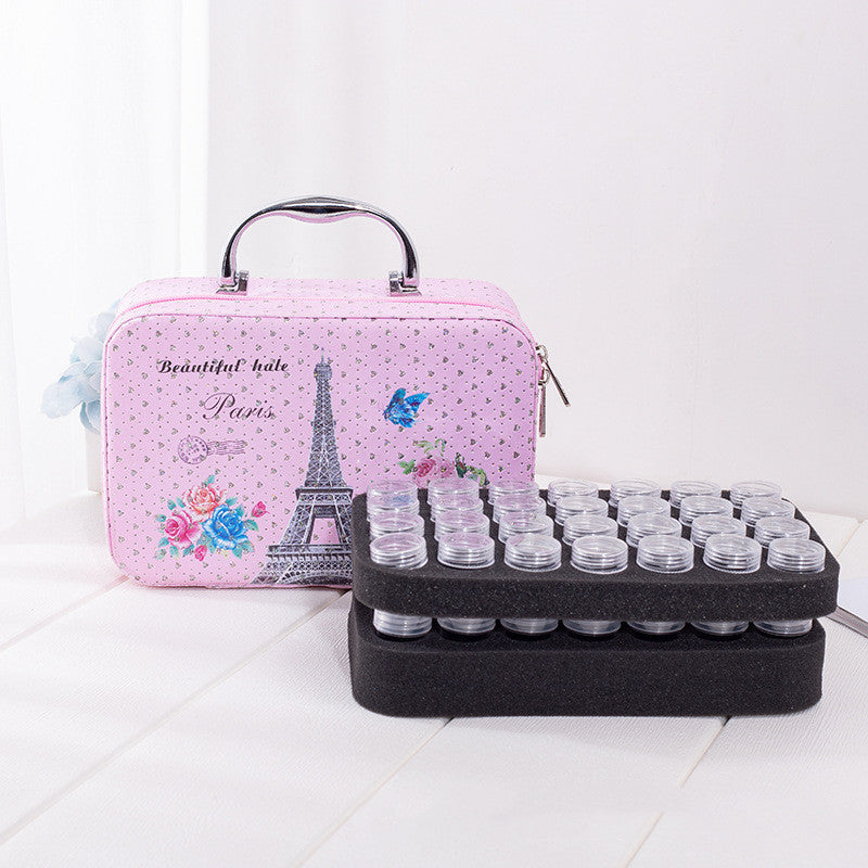 Novel With Bottle 56 Grid Diamond Painting Sub-diamond Bag Storage Bottle Carrying Case Suitcase